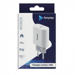 CHARGEUR SECTEUR USB-C 18W FAIRPLAY